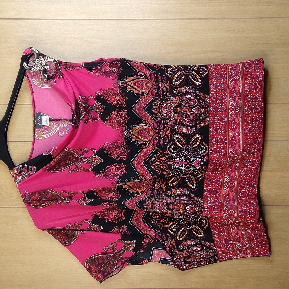 Women One- Shoulder Kimono Top Size: XL